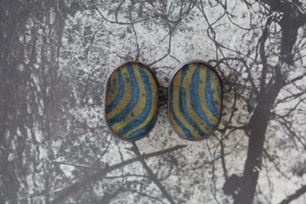 tile earrings - ovals