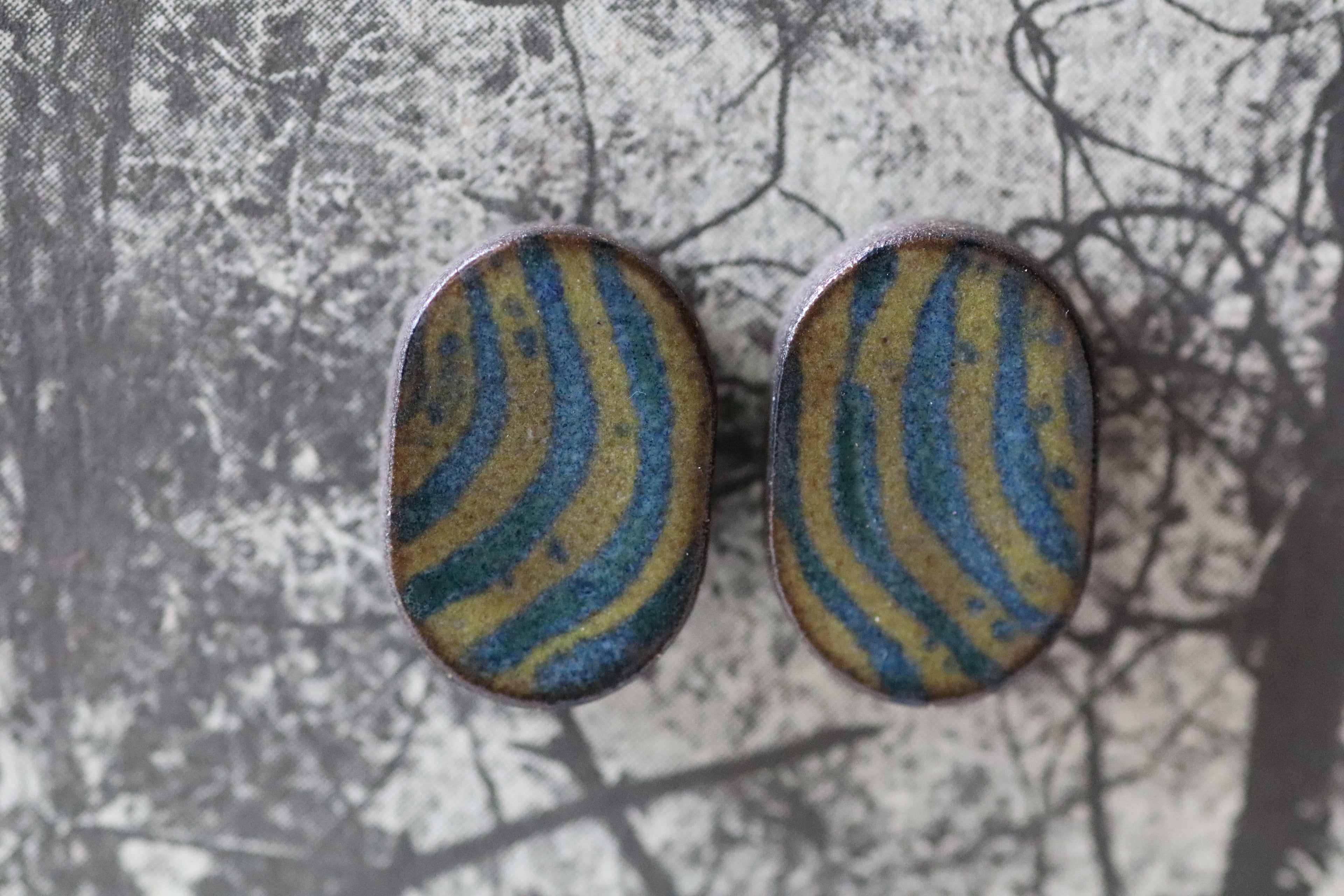 tile earrings - ovals