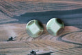 tile earrings - big beveled circles