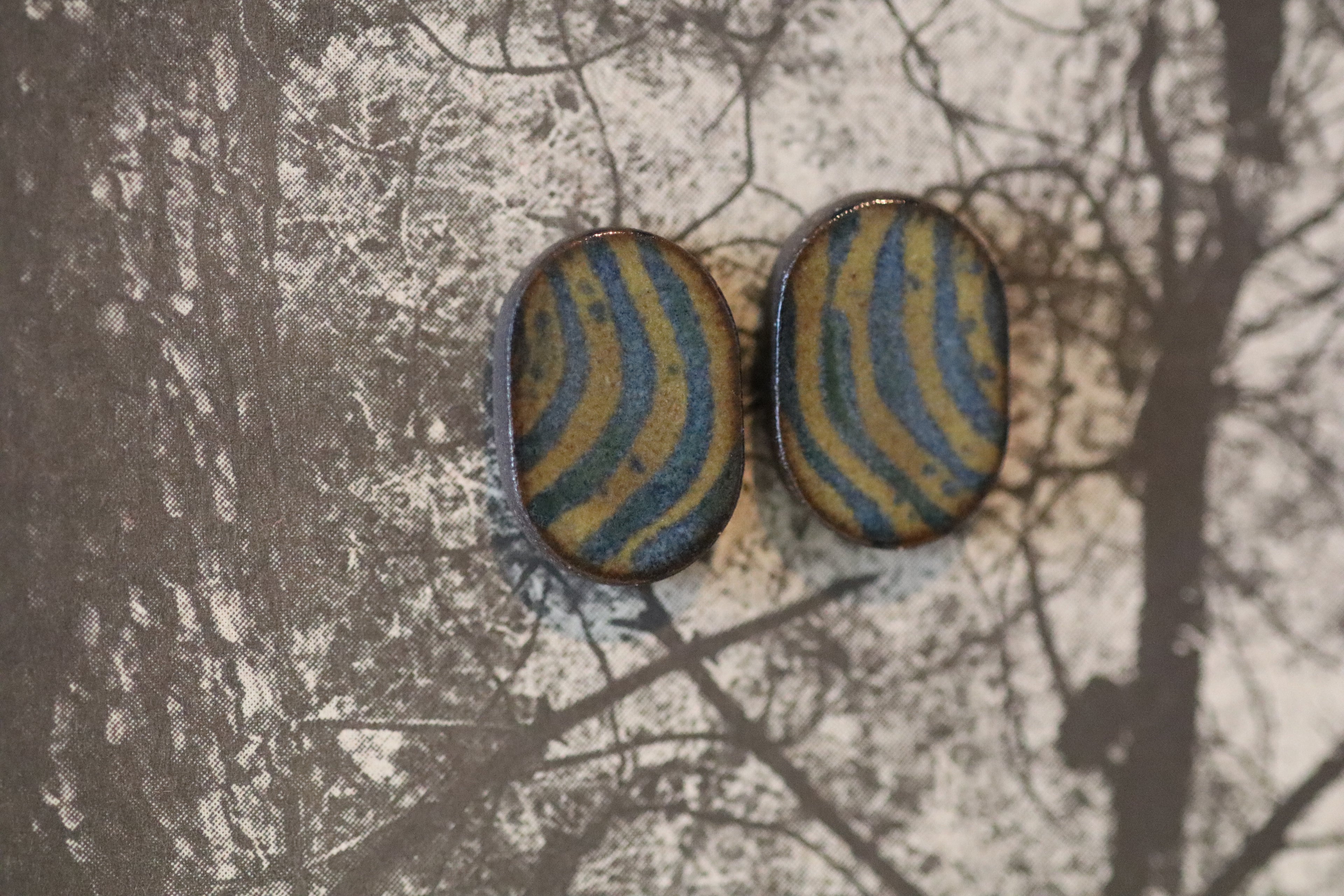 tile earrings - ovals