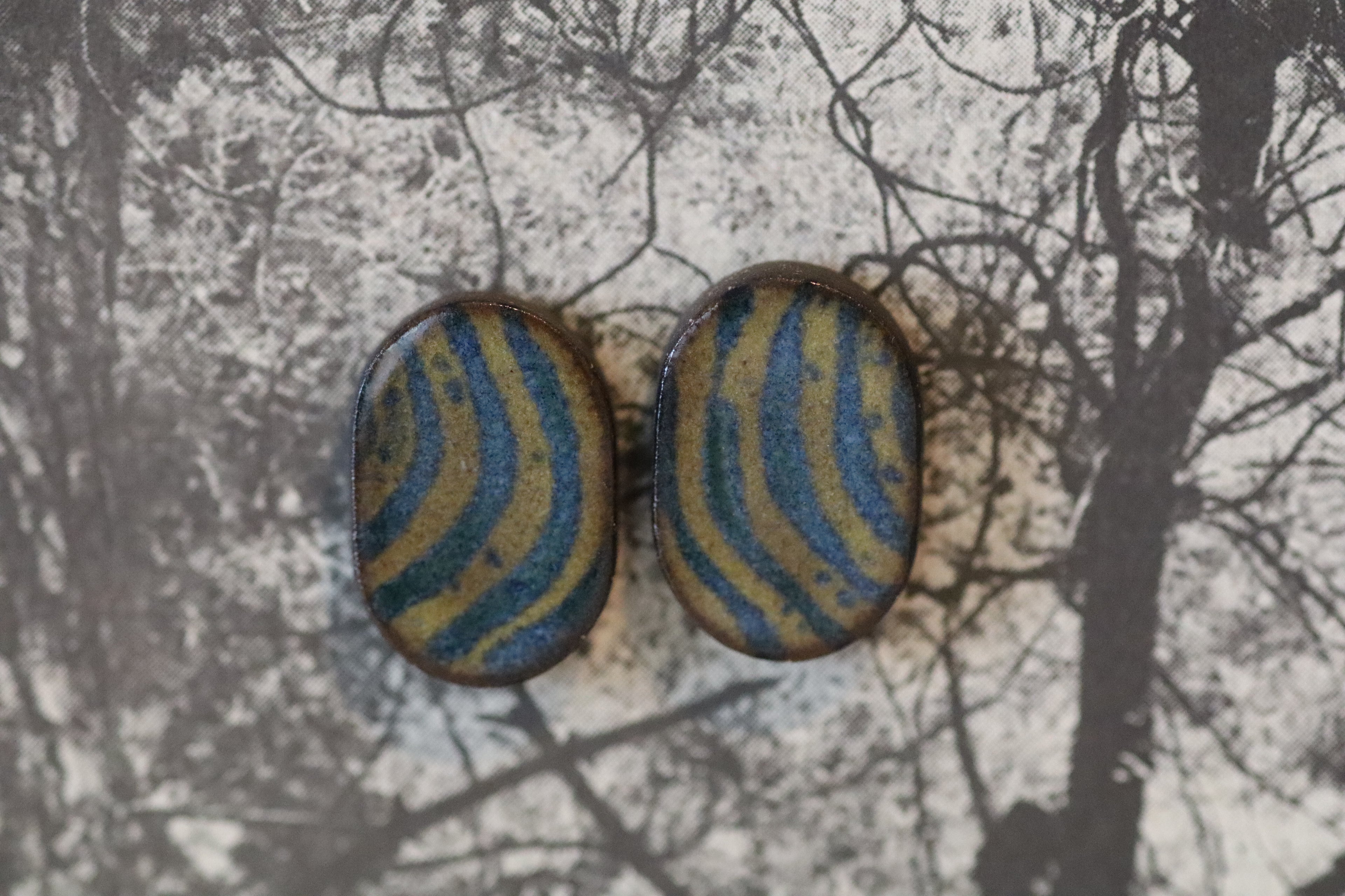 tile earrings - ovals