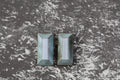 tile earrings - beveled rectangles
