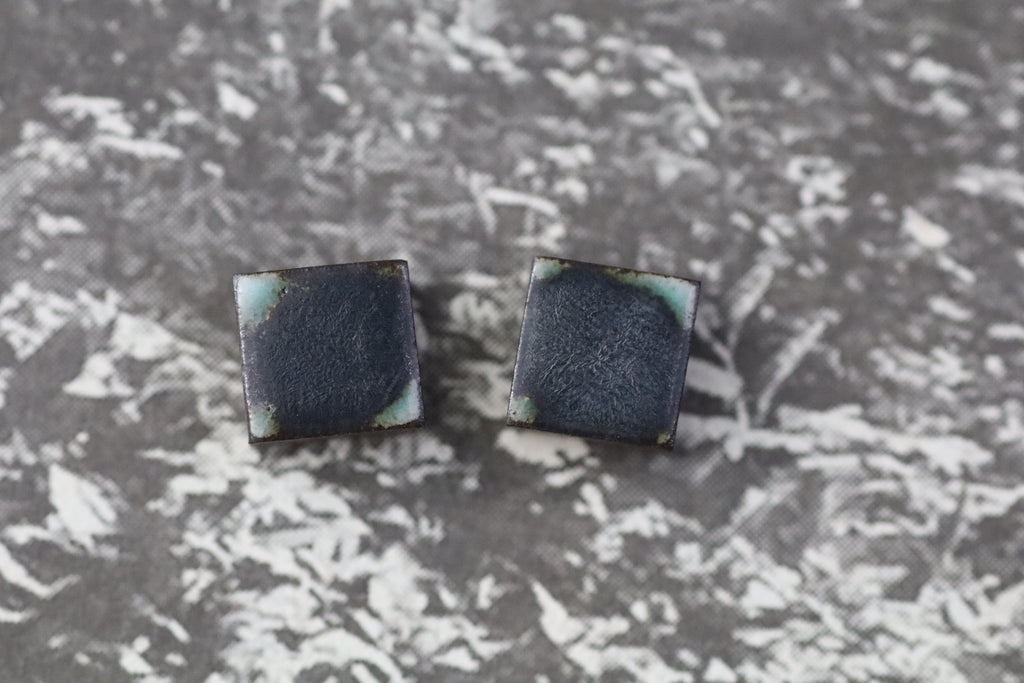 tile earrings - tiny squares