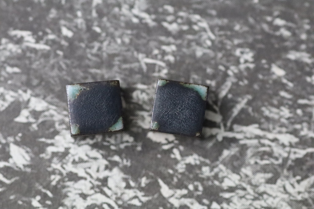 tile earrings - tiny squares
