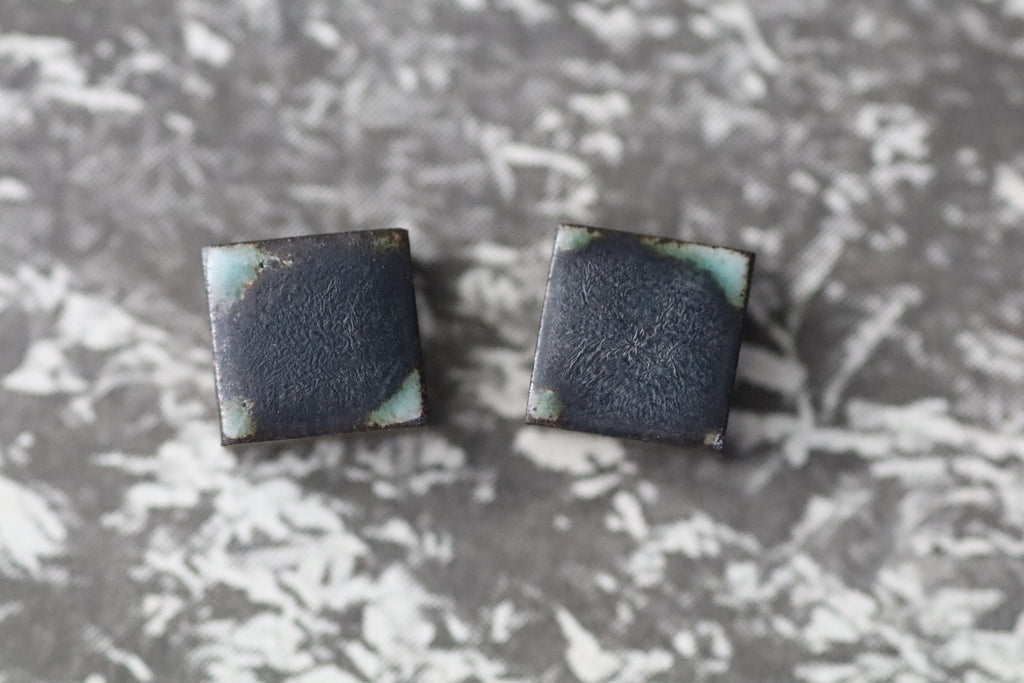 tile earrings - tiny squares