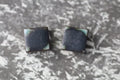 tile earrings - tiny squares