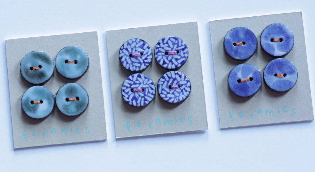ceramic tile buttons ! 4 pack