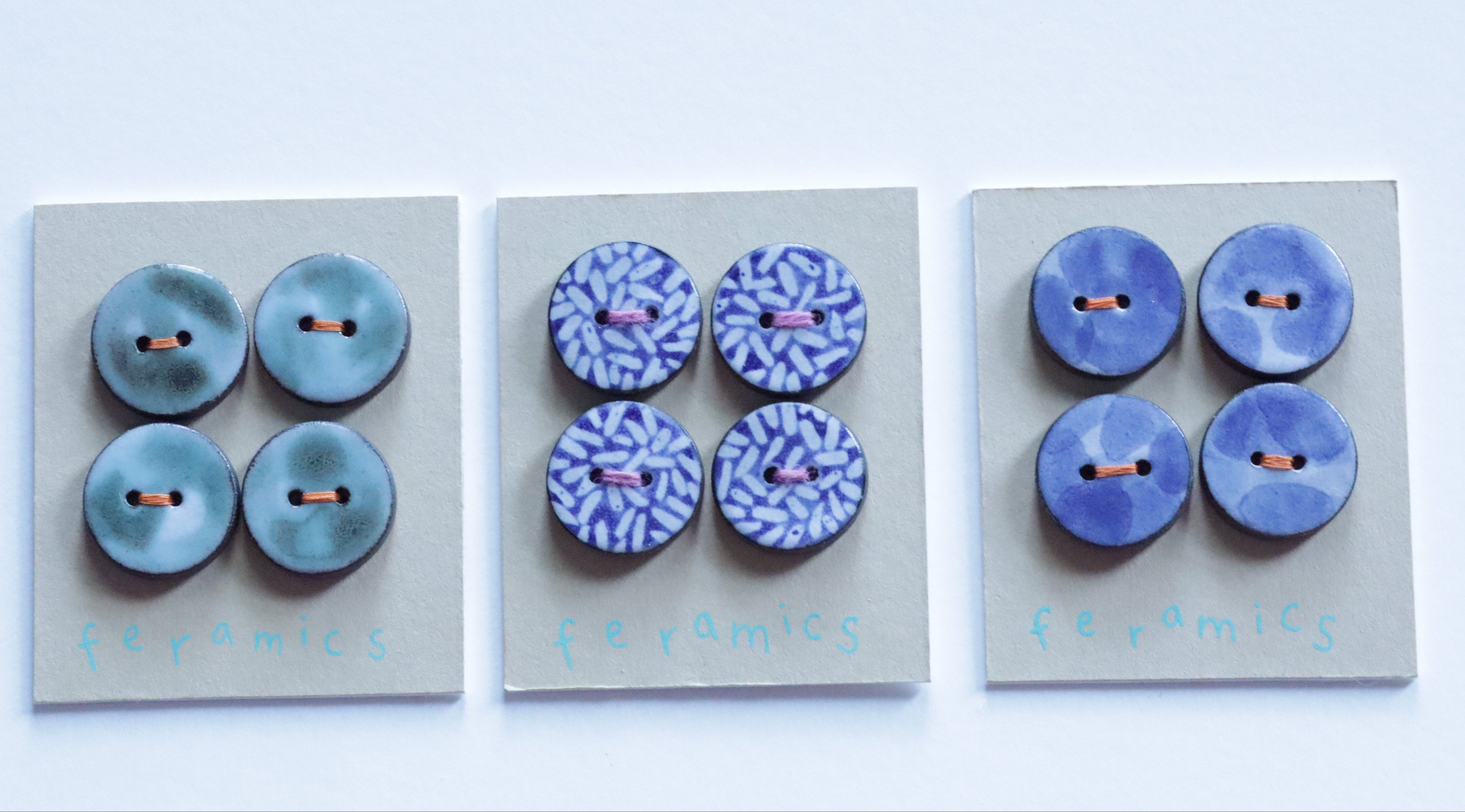ceramic tile buttons ! 4 pack