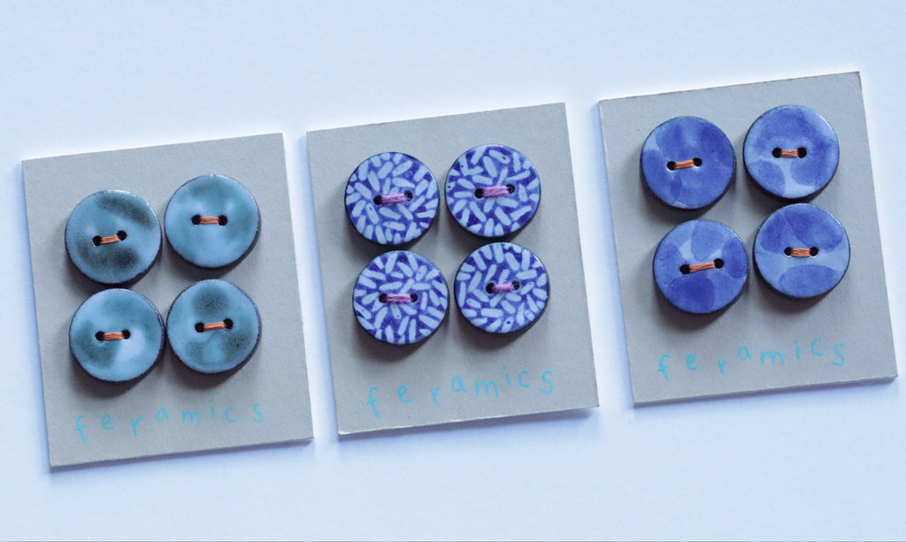 ceramic tile buttons ! 4 pack