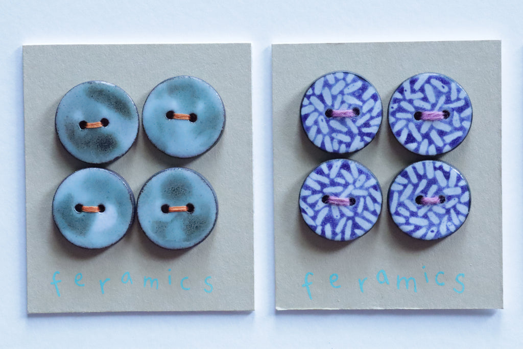 ceramic tile buttons ! 4 pack